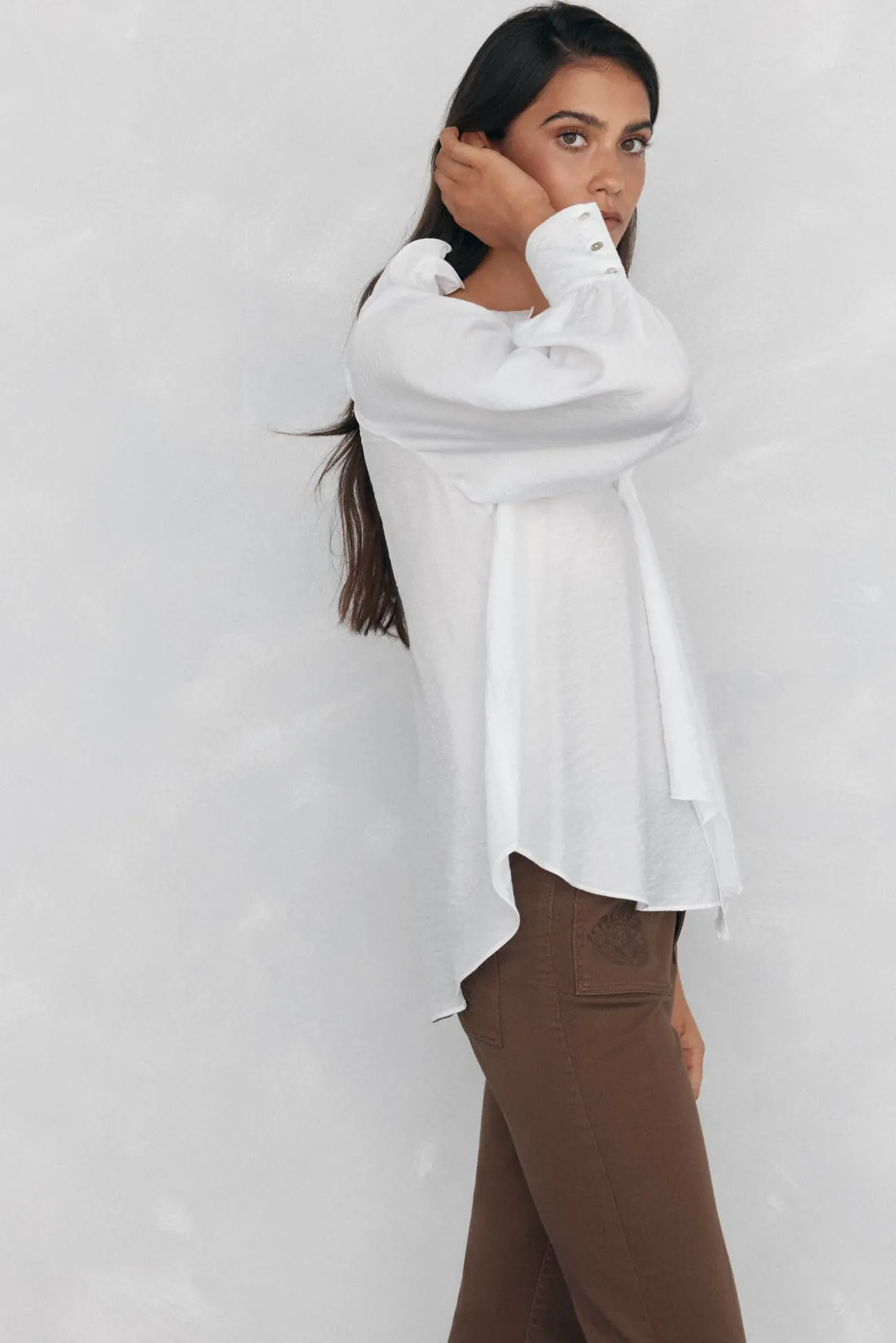 Blusa lisa e solta