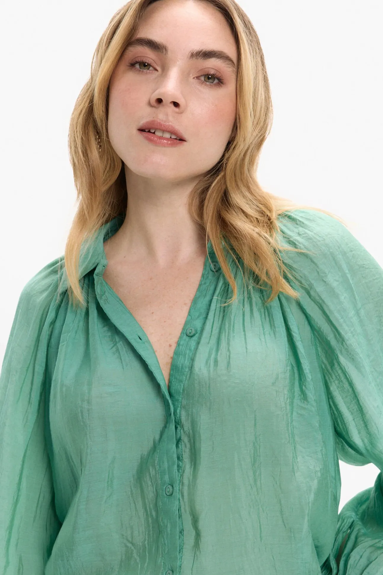 Blusa manga comprida abalonada