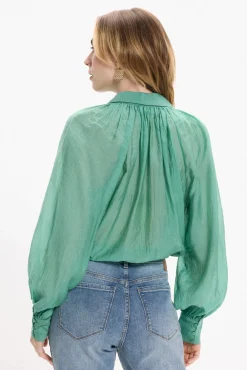 Blusa manga comprida abalonada