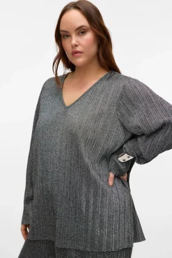 Blusa manga top longa plus size