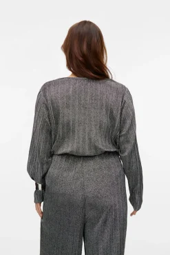 Blusa manga top longa plus size