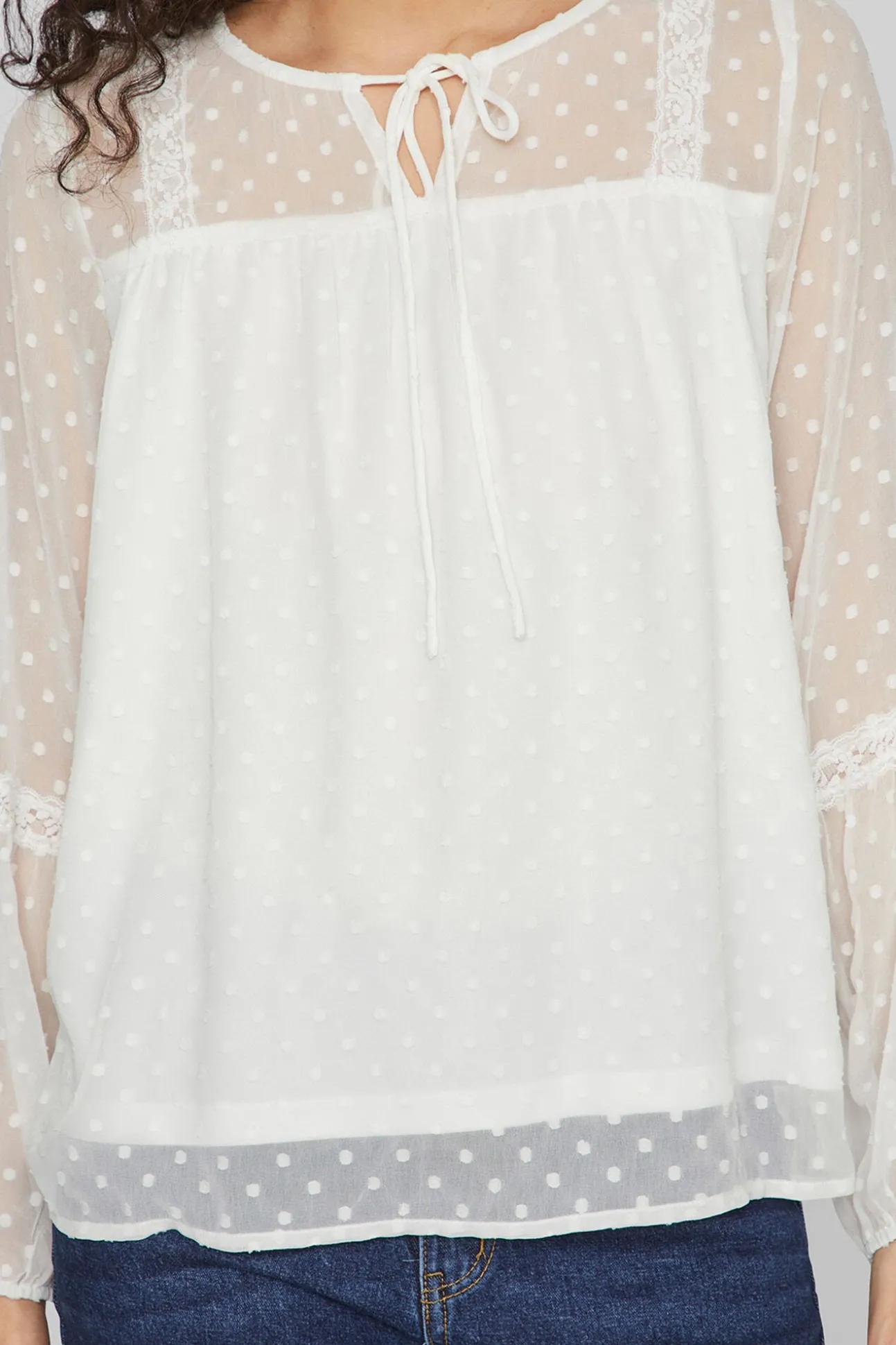Blusa plumeti de manga comprida