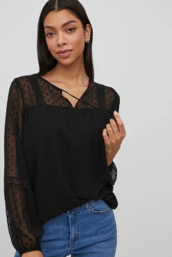 Blusa plumeti de manga comprida