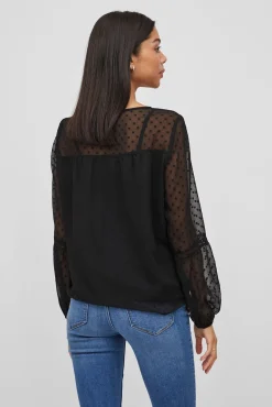 Blusa plumeti de manga comprida