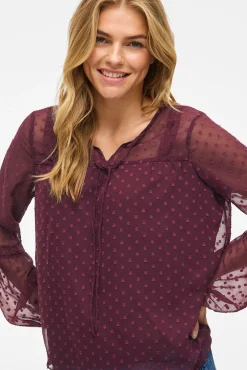 Blusa plumeti de manga comprida