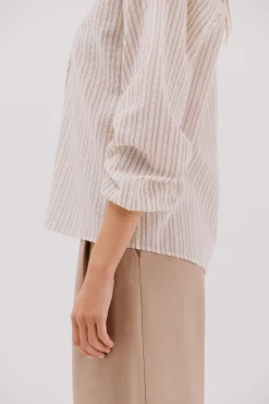 Blusa riscas de cordão