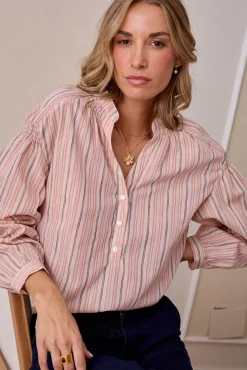 Blusa riscas de lurex