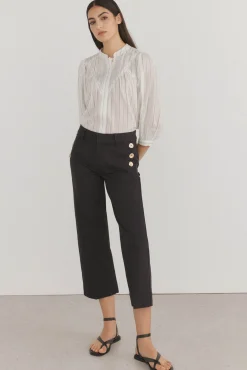 Blusa riscas larga