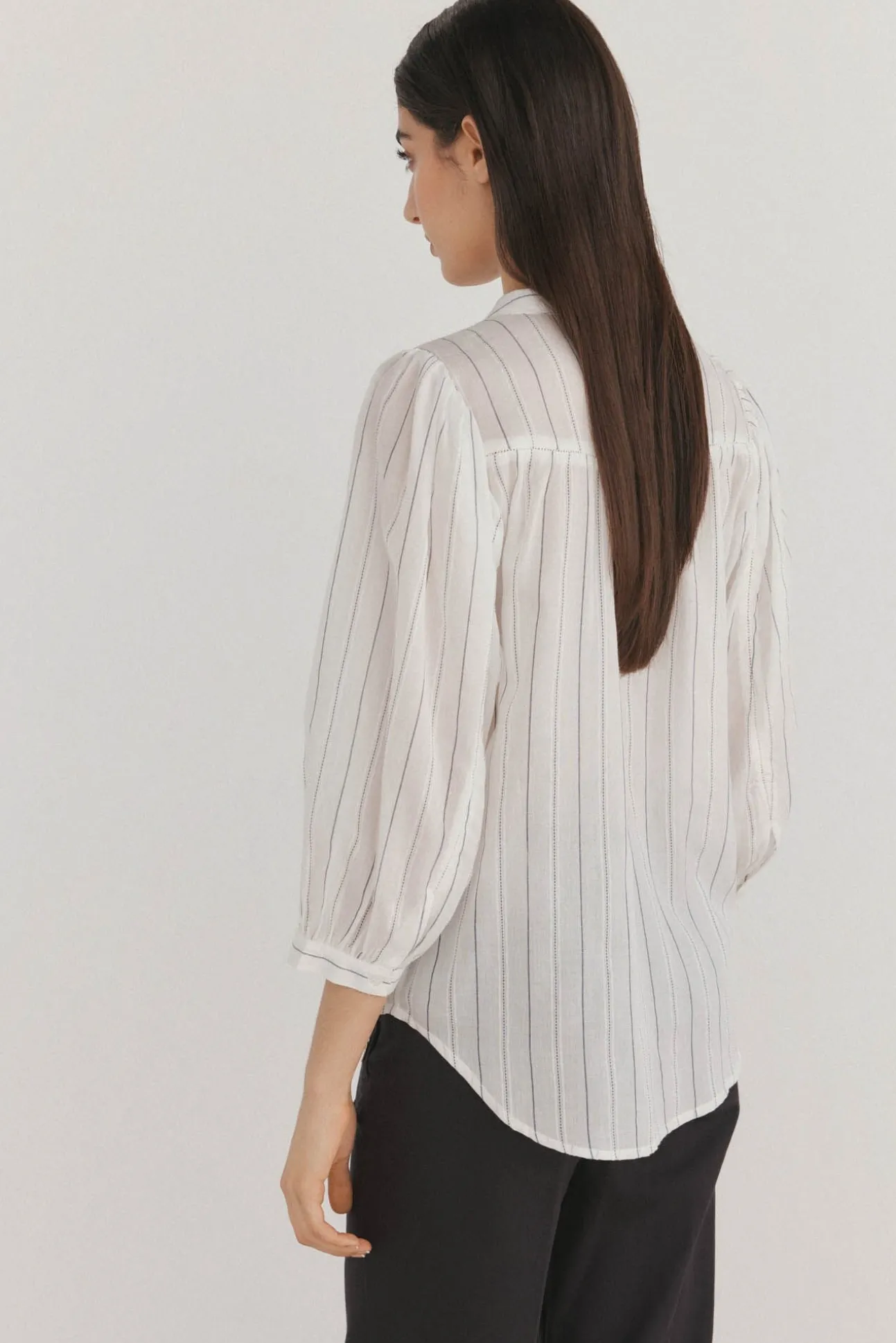 Blusa riscas larga