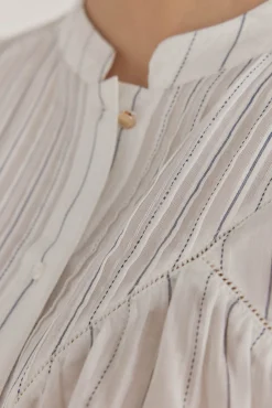 Blusa riscas larga