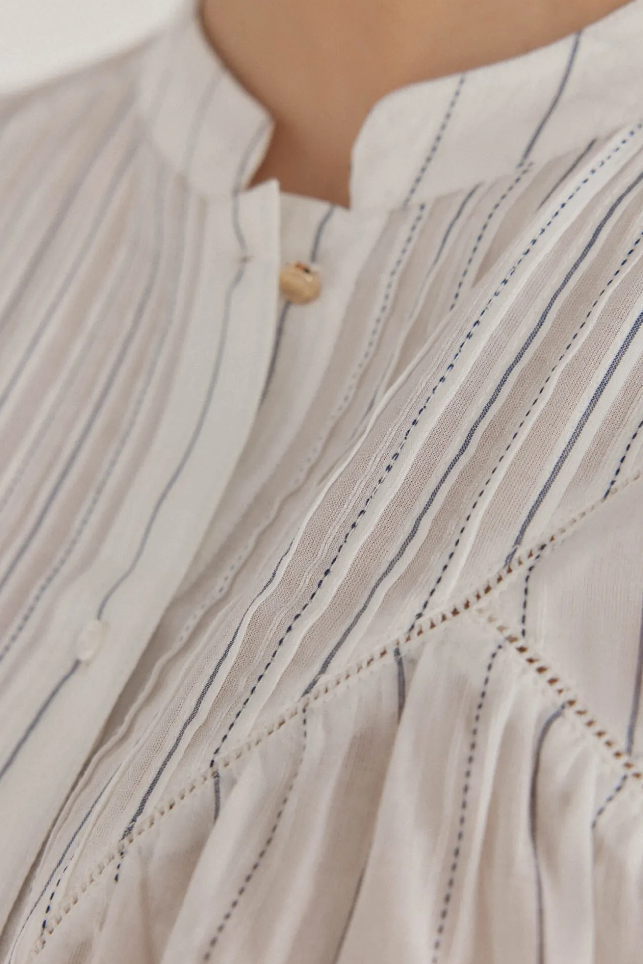 Blusa riscas larga