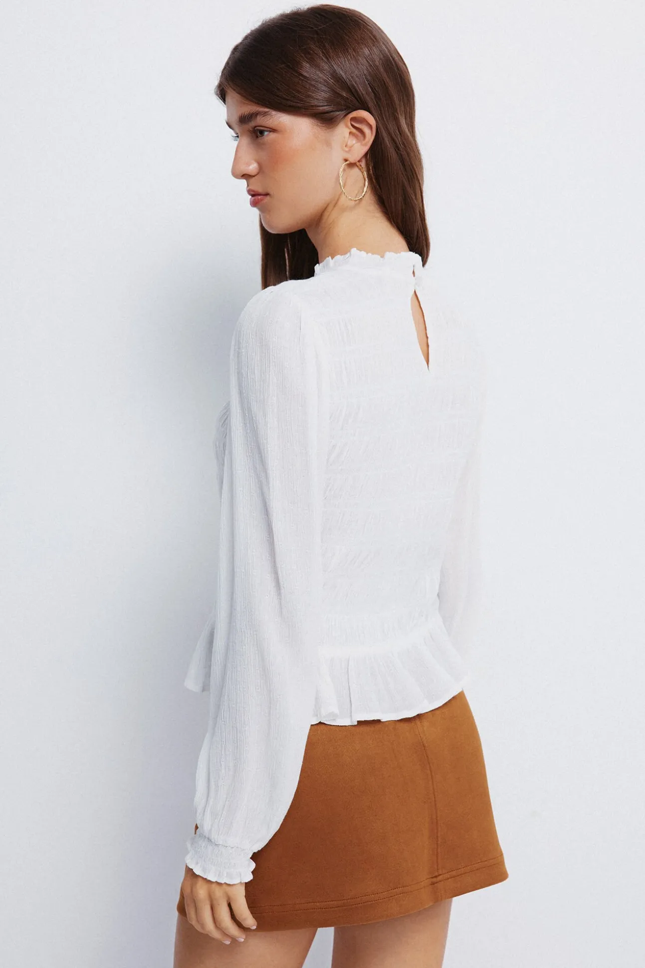 Blusa romântica com elástico