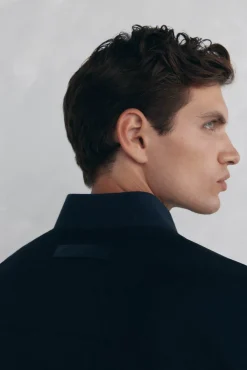 Blusão de lã estilo bomber