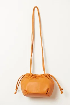Bolsa bucket de pele