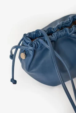 Bolsa bucket de pele