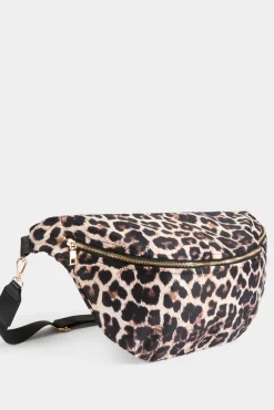 Bolsa de cintura com estampado de leopardo