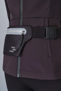 Bolsa de cintura preta extra plana