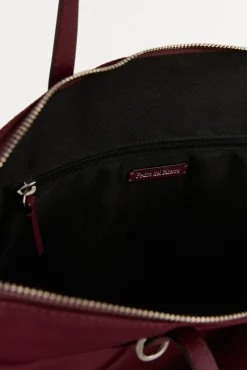 Bolsa de compras de nylon com fecho-éclair