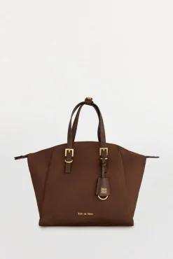 Bolsa de compras de nylon com fivelas