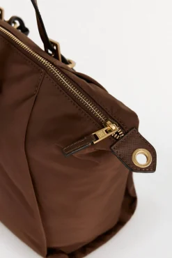 Bolsa de compras de nylon com fivelas