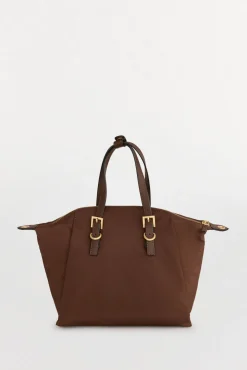 Bolsa de compras de nylon com fivelas