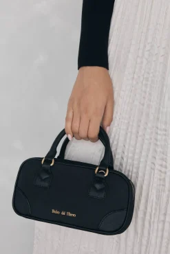 Bolsa de mala de tiracolo de nylon com zíper