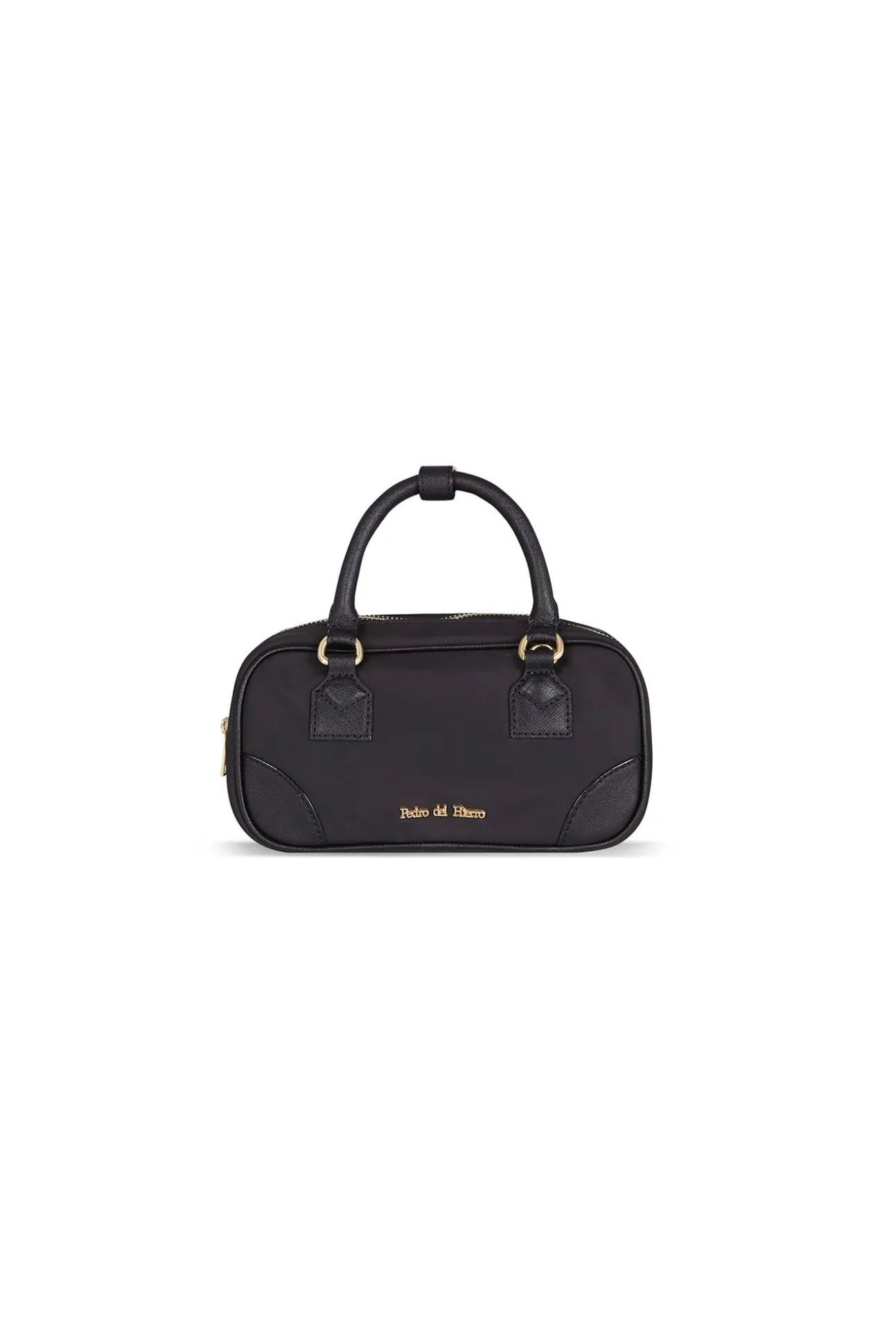 Bolsa de mala de tiracolo de nylon com zíper