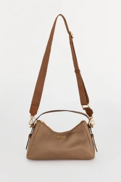 Bolsa de ombro de nylon com fecho-éclair