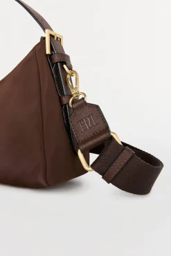 Bolsa de ombro de nylon com fivelas