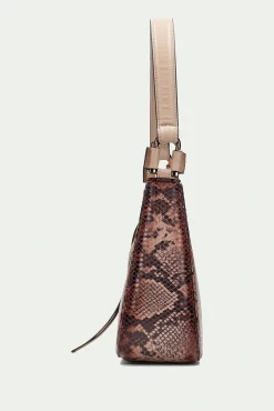 Bolsa hobo com estampado de jibóia