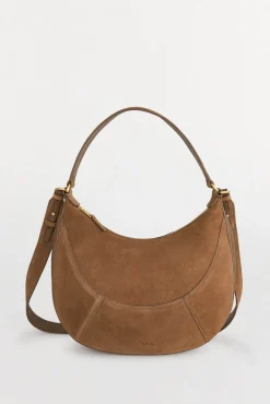 Bolsa hobo de pele com alça dupla