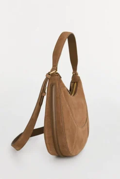 Bolsa hobo de pele com alça dupla