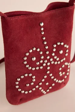 Bolsa para telefone com tachas