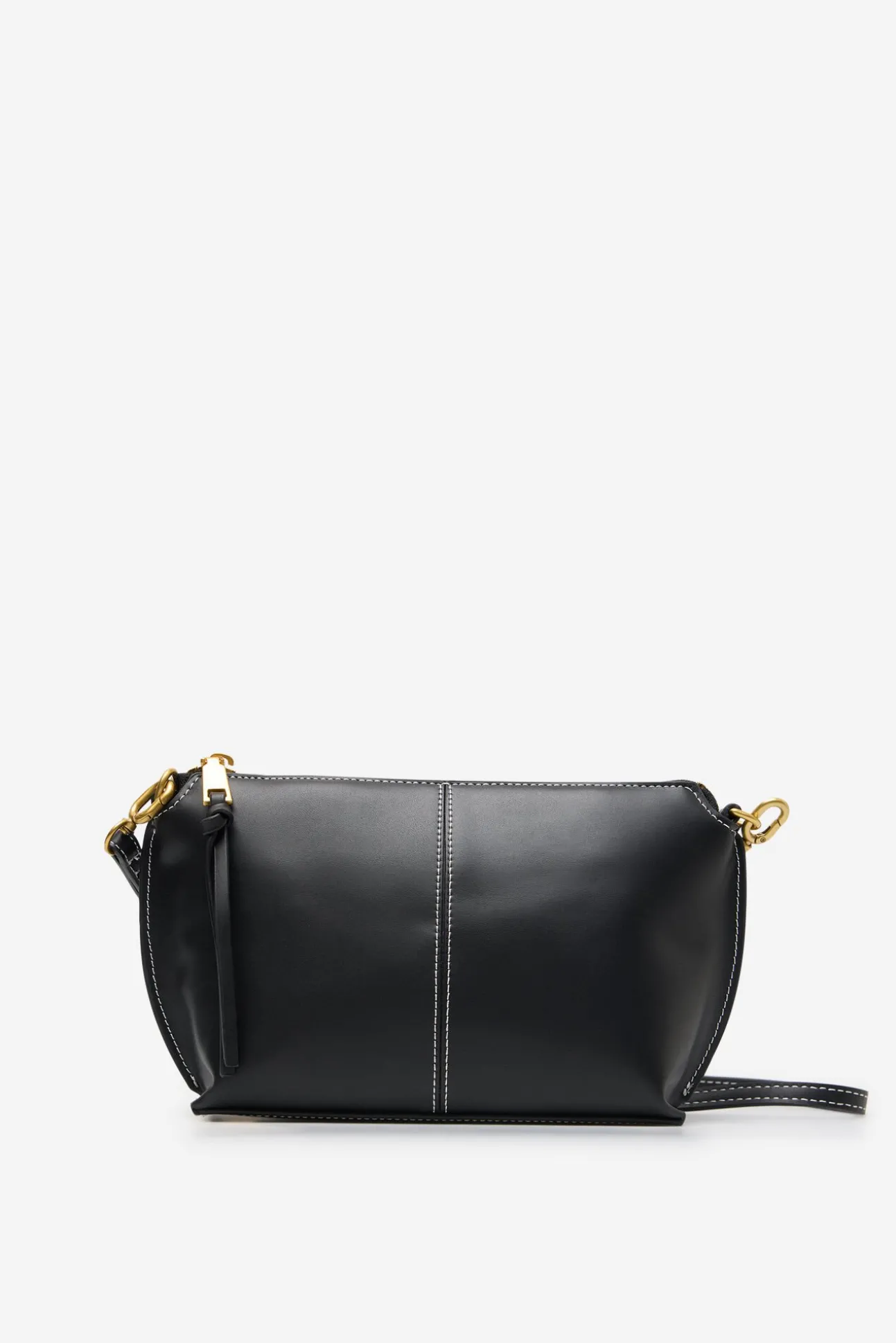 Bolsa tiracolo básica com costura
