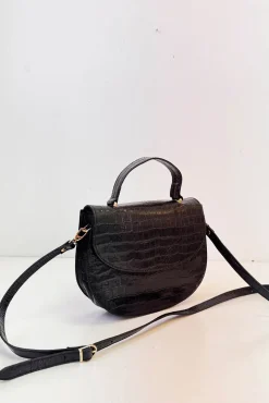 Bolsa tiracolo Otilia coco preta