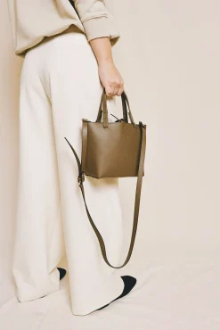 Bolsa tote Isak S de pele