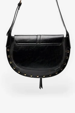 Bolsa transversal com lapela e alças