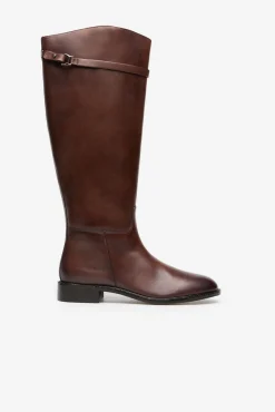 Bota de montaria de pele
