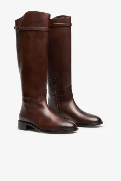 Bota de montaria de pele