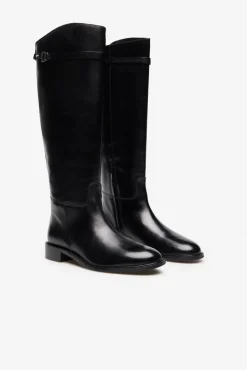 Bota de montaria de pele