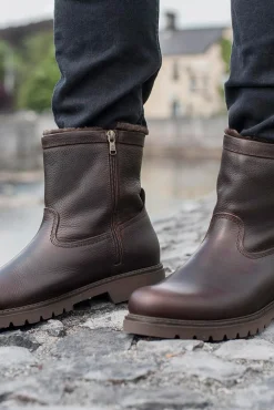 Bota de pele masculina