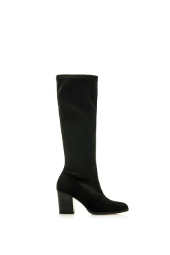 Bota de salto alto rosa