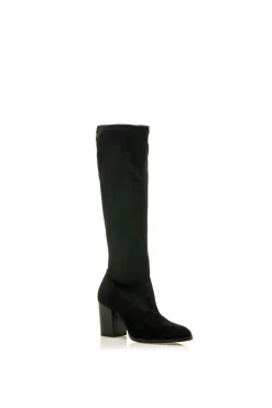 Bota de salto alto rosa