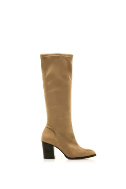 Bota de salto alto rosa