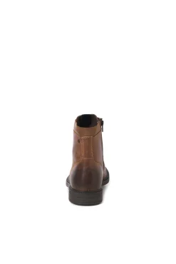 Botas de couro com cadarço