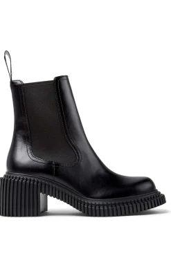 Botas de couro de cano meia