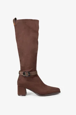 Botas Flare de Camurça Feminina