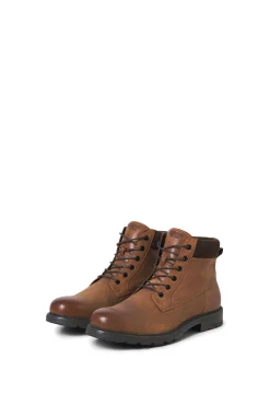 Botins de cano alto de couro