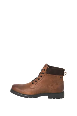 Botins de cano alto de couro
