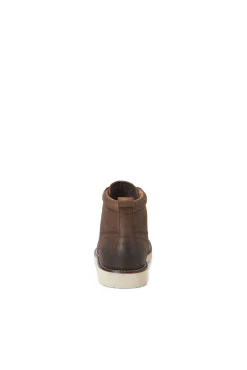 Botins de couro com sola de borracha